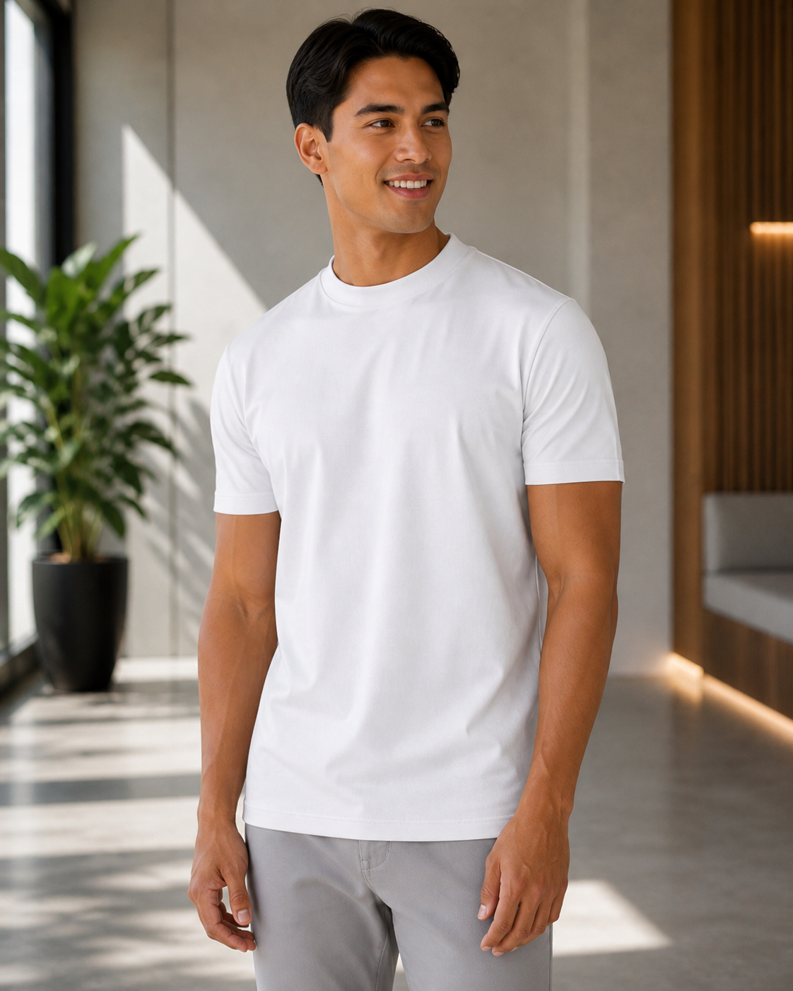 CHOU Elevated Glans T-Shirt - White (Slim Fit)