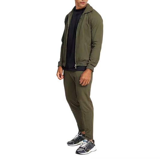 CHOU Men’s Tech Suit – Army Green (Premium Stretch)