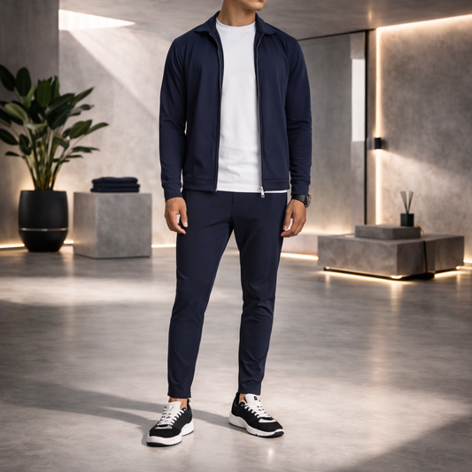 CHOU Men's Tech Suit - Navy Blue (Premium Stretch)